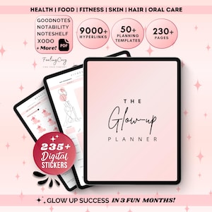 2026 Glow Up Planner: Digital Workout Planner with Self-care Challenges (GoodNotes, iPad)