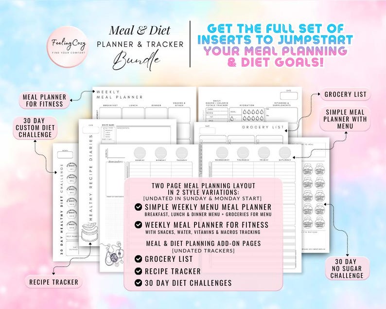 Mega 2026 Planner Printable / Journal Bundle: ADHD Daily, Weekly, Monthly, Goal | A5 Planner Inserts Bild 10