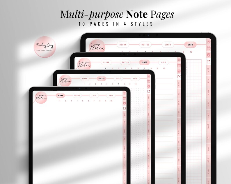 2026 Simple Digital Planner: Pink Goodnotes Planner for iPad | 275 ...
