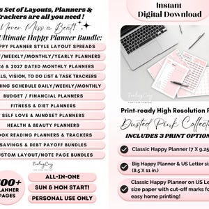 Happy Planner Templates, Happy Planner Inserts, Happy Planner Refill, Printable Happy Planner