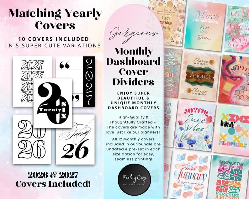 Mega 2026 Planner Printable / Journal Bundle: ADHD Daily, Weekly, Monthly, Goal | A5 Planner Inserts Bild 3