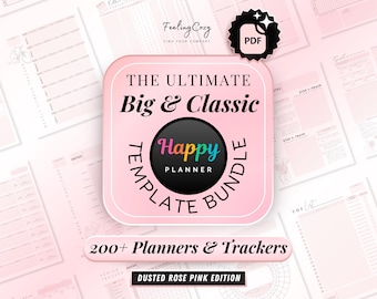 Ultimate Happy Planner Printable Inserts: 2025-2026 Daily, Weekly, Monthly Layouts (Big & Classic Planner Pages)