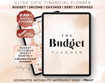 Digital Budget Planner 2026 | Weekly Paycheck Template | Monthly Finance Tracker for iPad Goodnotes
