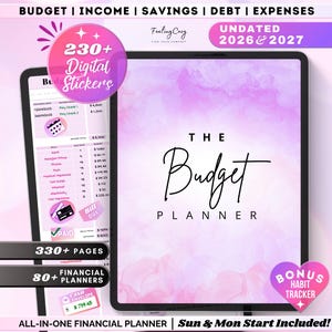 Digital Budget Planner 2026 | Biweekly Monthly Paycheck Budgeting Templates, Financial Planner for iPad GoodNotes