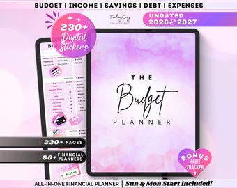 Digital Budget Planner 2026 | Biweekly Monthly Paycheck Budgeting Templates, Financial Planner for iPad GoodNotes