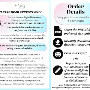 Mega 2026 Planner Printable / Journal Bundle: ADHD Daily, Weekly, Monthly, Goal | A5 Planner Inserts Bild 20