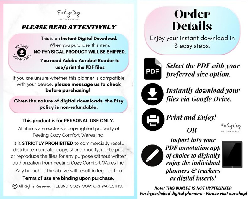 Mega 2026 Planner Printable / Journal Bundle: ADHD Daily, Weekly, Monthly, Goal | A5 Planner Inserts Bild 20