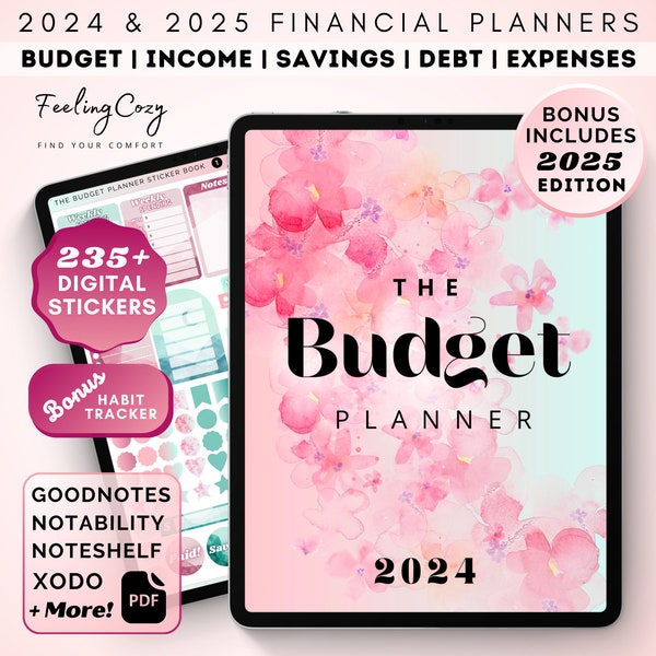 Budget Planner 2024 2025 Printable Etsy