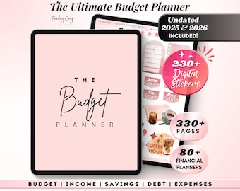 Digital Budget Planner 2026: Bi-Weekly Paycheck/Monthly Financial Planner, Finance Trackers for iPad (GoodNotes)