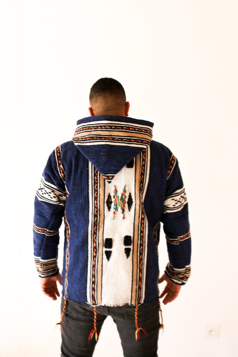 Berber Warm Jacket, Winter Jacket, Bohemian Style, Moroccan Jacket, Handmade Jacket, Vintage Hoodie, Soft Jacket, Cozy Djallaba,Cozy Jabador image 1