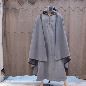 新到着！ユニークで唯一入手可能な、ウール高級厚手の冬用フード付きモロッコジェラバと冬用フード付きケープ145cm長、オーバーコート