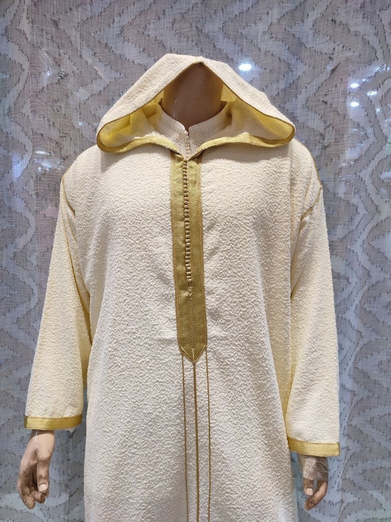 Hooded Warm Coat Long Wool Djellaba Winter Kaftan for Men Gifts for Him Moroccan Djellaba for Men Wool Handmade traditional Moroccan Etsy UK