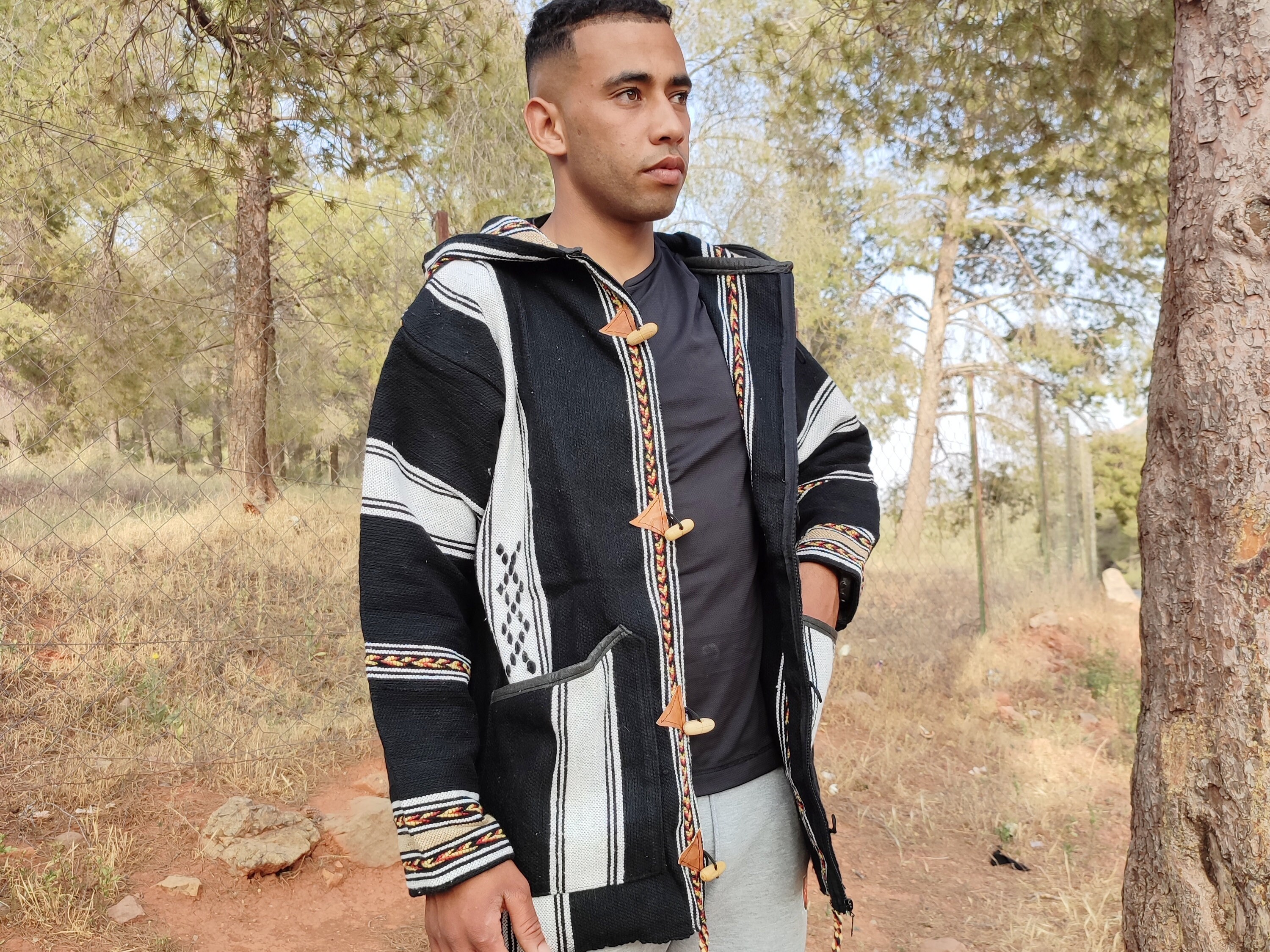 Moroccan Jacket, Bohemain Style, Winter Jacket, Cozy Djellaba