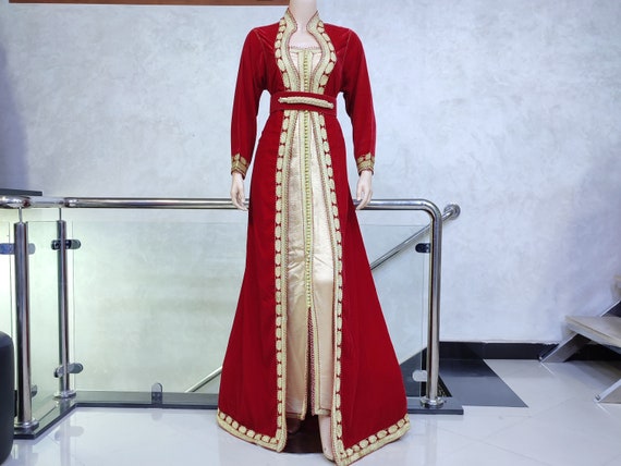 Marokkaanse jurk rode - Etsy Nederland