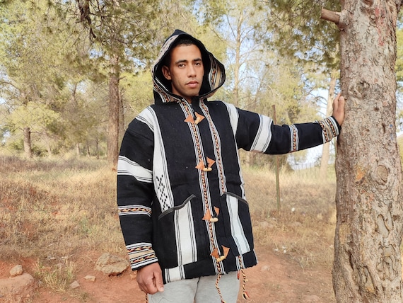Moroccan Jacket, Bohemain Style, Winter Jacket, Cozy Djellaba