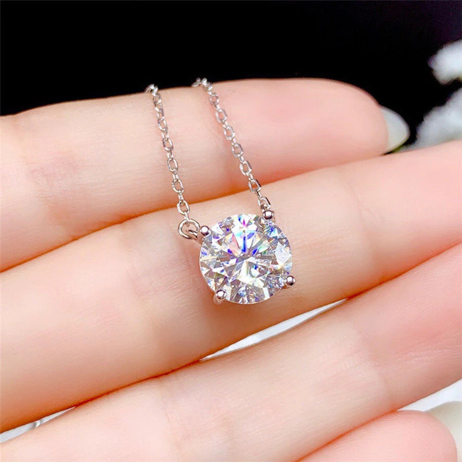 moissanite necklace