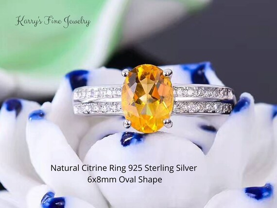 Citrine ring shop etsy
