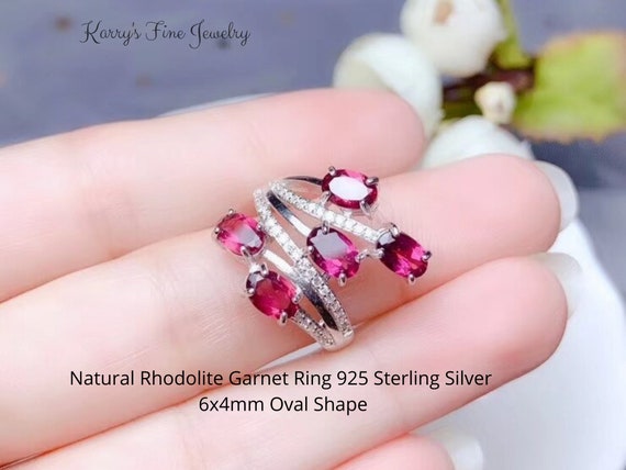 Rhodolite garnet deals jewellery