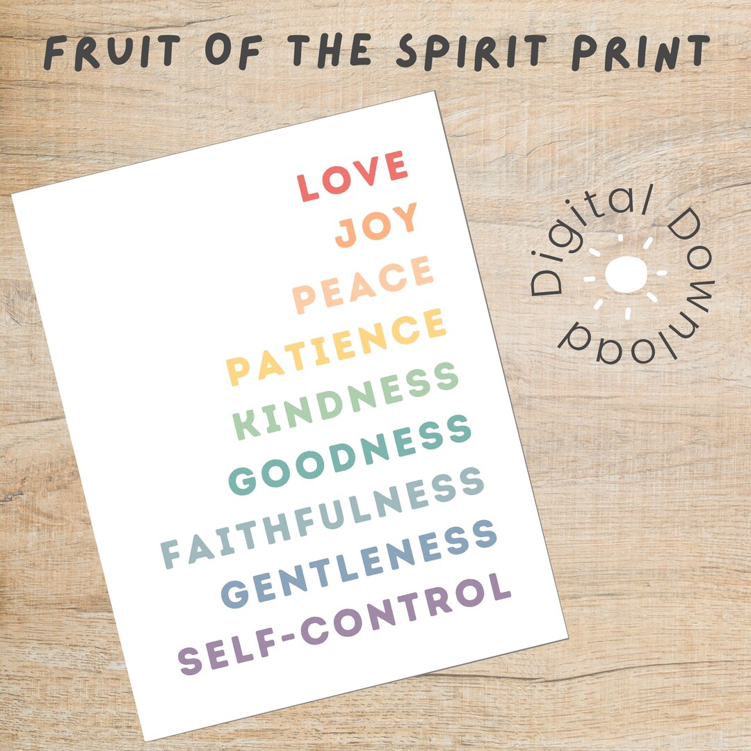 Fruit of the Spirit Printable Christian Printable Bible Verse Printable ...
