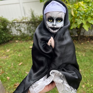 THE NUN porcelain horror doll 9” OOAK