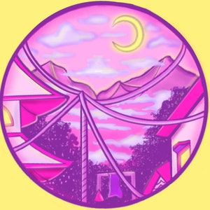 anime kawaii city ~ decalcomania ADESIVO - WEATHERPFOOF impermeabile