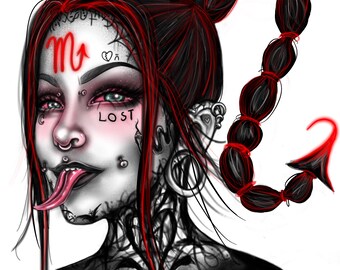 ESCORPIO ~ chica del zodíaco - impresión astrológica digital