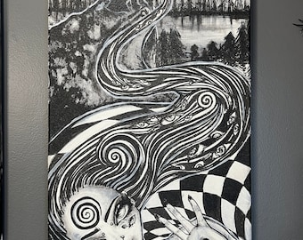 Pintura acrílica Lone Wolf Spiral 12 x 24