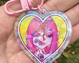 llavero de chica con sangre pastel