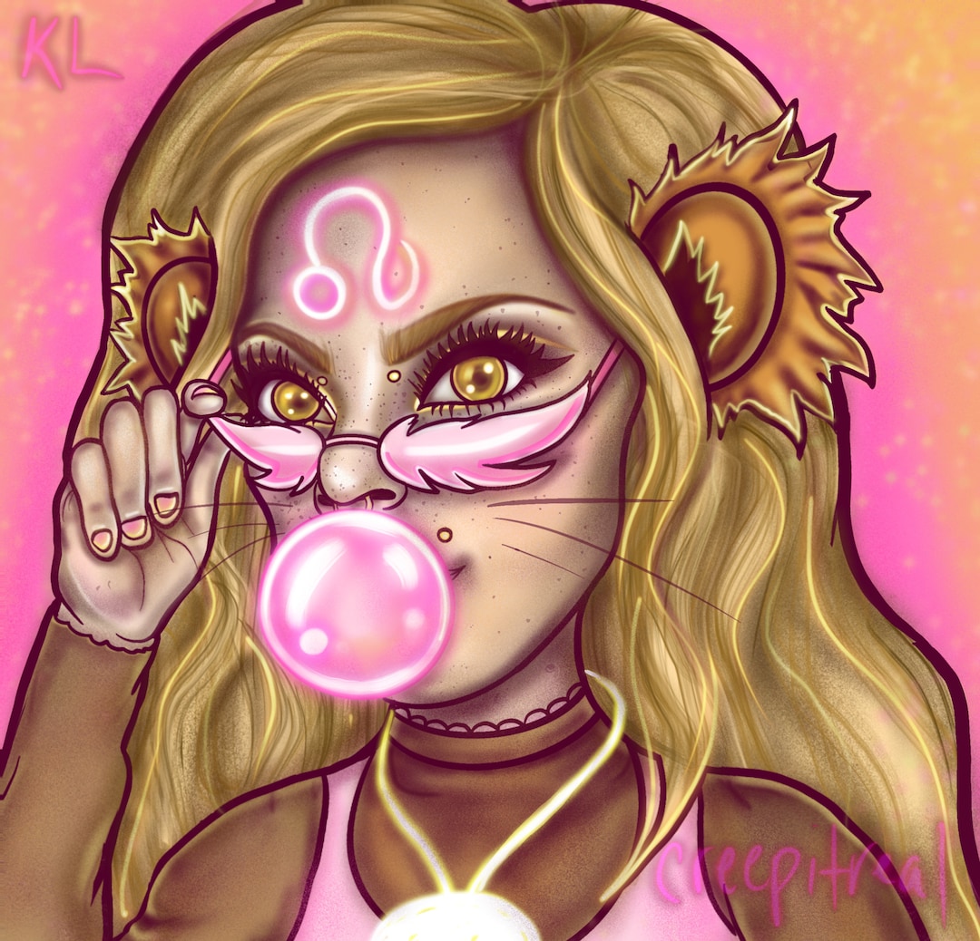 LEO ~ Zodiac Girl ~ Digital Print - Etsy