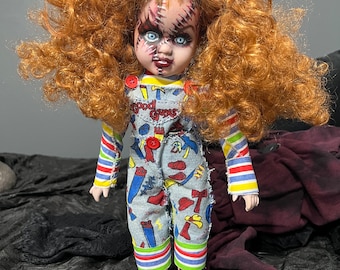 CHUCKY Muñeca de terror de porcelana de 16” OOAK