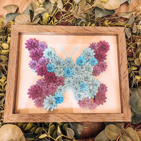 Butterfly Shadow Box Butterfly Wall Decor Personalized Etsy