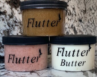 Handmade Vegan Skincare Bundle: Honey Face Scrub, Himalayan Salt Body Scrub