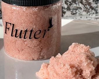 Pink Himalayan Salt Body Scrub: Vegan Coconut Oil Exfoliant