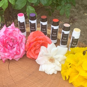 FLUTTER MIXTURES Tinted Shimmer Lip Balm, All-Natural Vegan Chapstick, Holiday Gifts, Stocking Stuffers, Organic Skincare