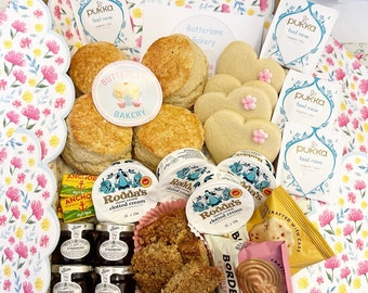 Luxury Afternoon Tea Hamper, Cream Tea, Hamper, Birthday gift, Food Hamper, Thank you Gift Box, Mothers day