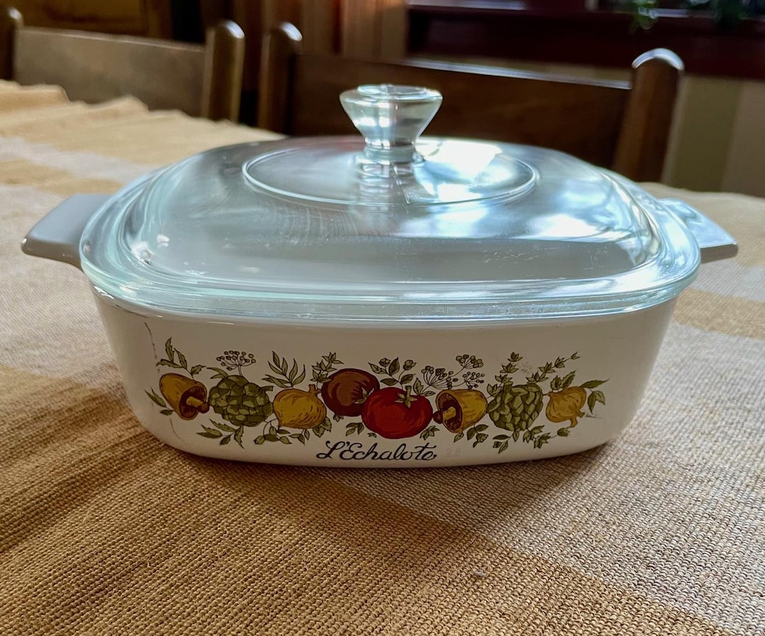 CORNING WARE A-18 ロースター 26x22x6cm RARE Corning Ware A-1-B Spice of Life L'echalote Casserole--1