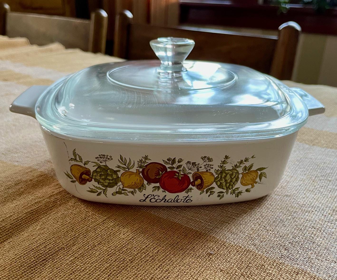 RARE Corning Ware A-1-B Spice of Life L'echalote Casserole--1