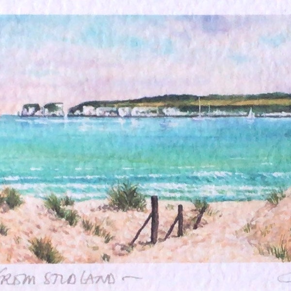 Old Harry Rocks, Studland, Dorset. Fine Art Print/Hand Signed/Mounted/Framed/Professionally Printed.