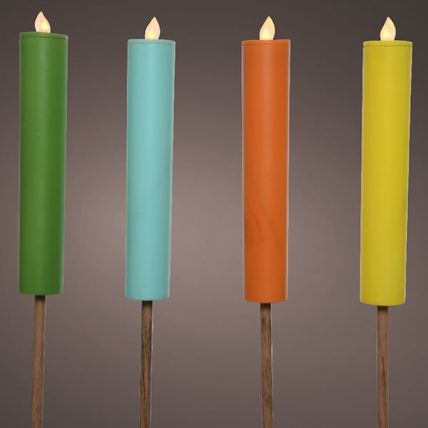 Solar Colourful Candle Stake Lights