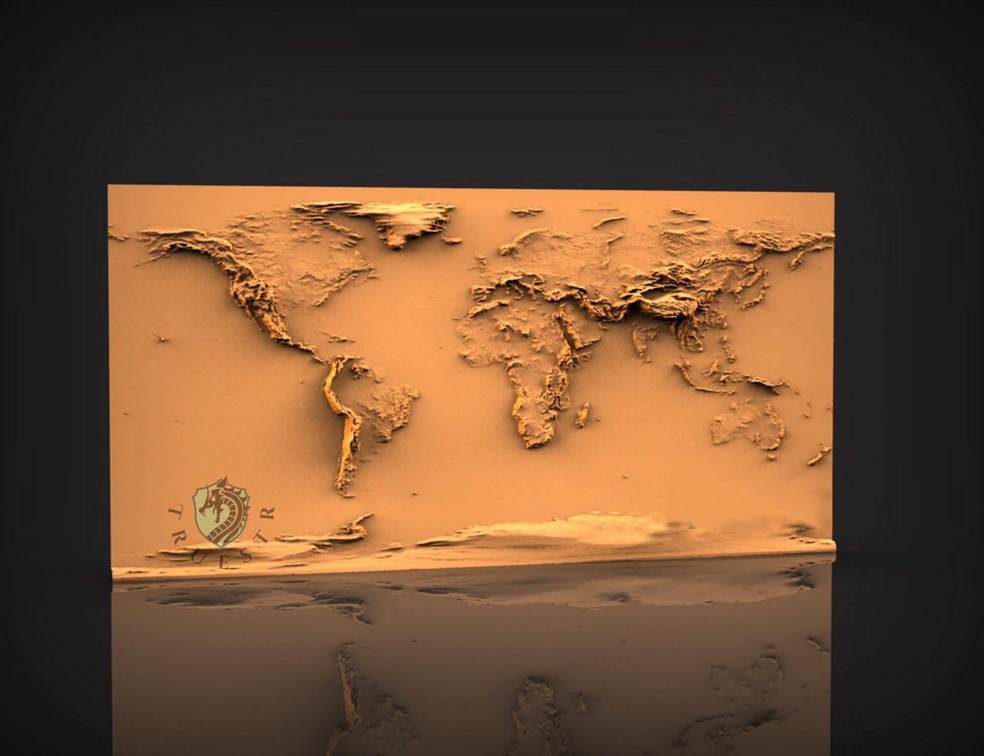 3D STL world map for CNC Router Aspire Artcam 3D Printer  Etsy