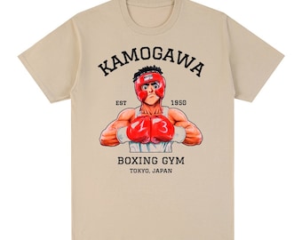 KBG Hajime no Ippo Vintage T-shirt, Men and Women Printed t-shirts, Ippo fighting top, Cotton t-shirt high quality