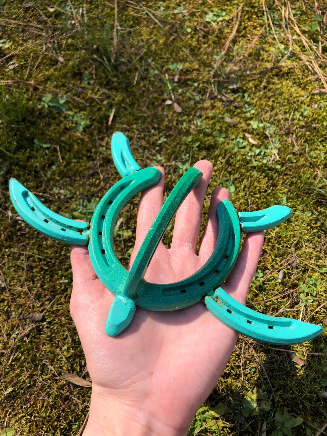 Horseshoe SEA TURTLE Handmade & Customizable Garden Statue Etsy