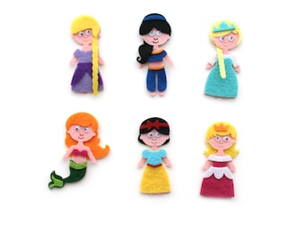 Princess felt board set, felt board game, felt board stories, felt cutouts for quiet books, felt pieces for quite book