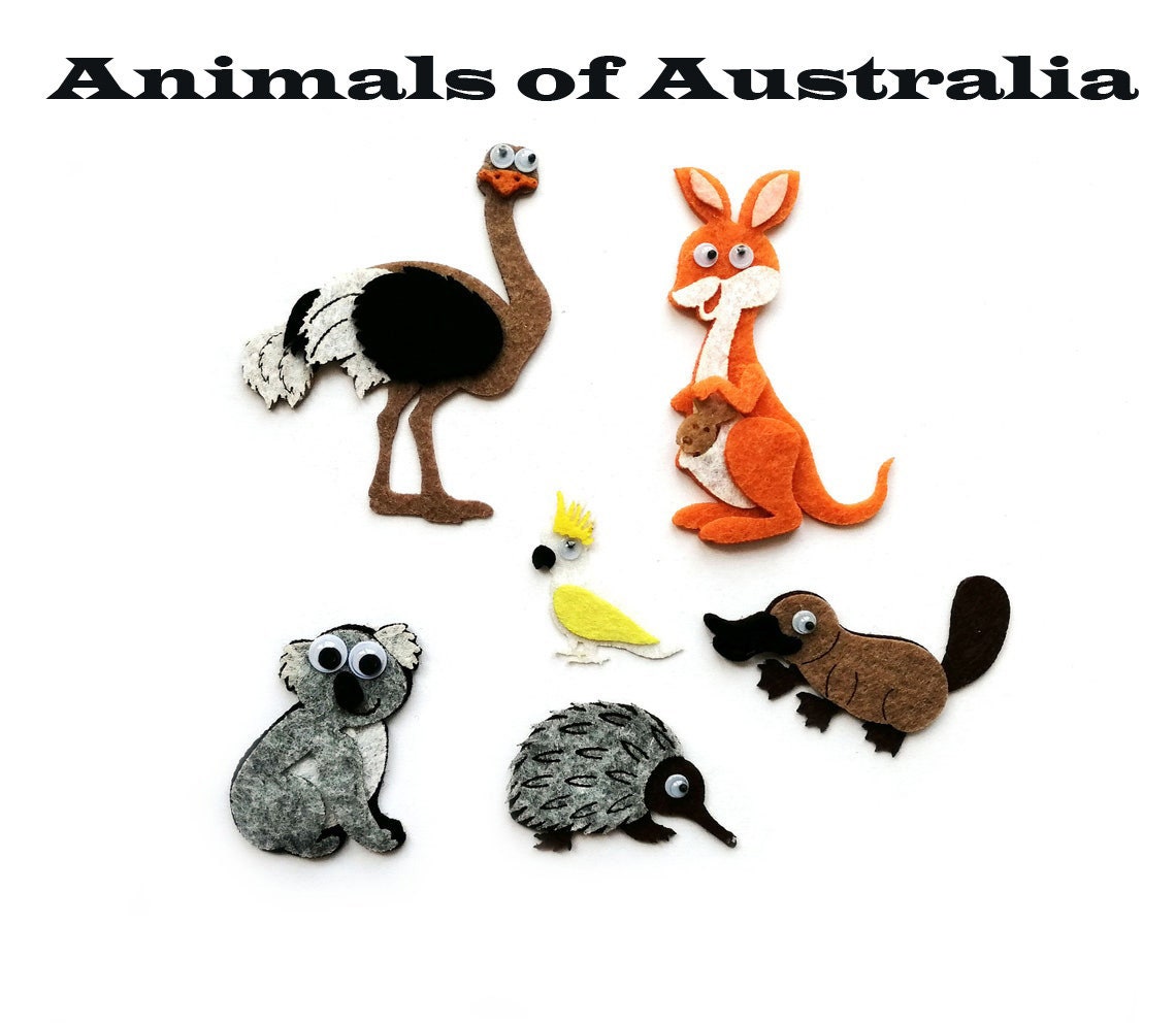 Felt Board Shapes Animals Felt Shapes for Quiet Book Animals Etsy