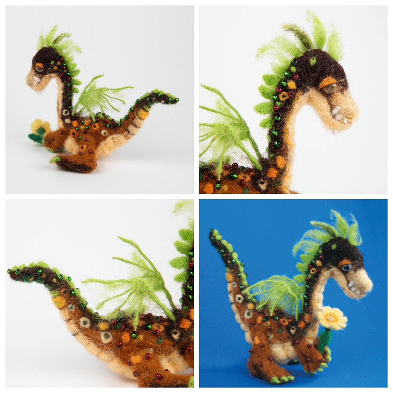 Needle felting kit Dragon toy Felting Craft kit handmade Etsy