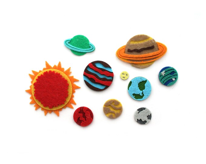 Space Felt Board Set Solar System Quiet Book Material Felt - Etsy