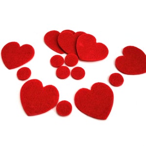 Felt shapes for garlands, Heart Die Cuts, Valentine Party, Garland Kit, Felt Shape, Craft Embellishments