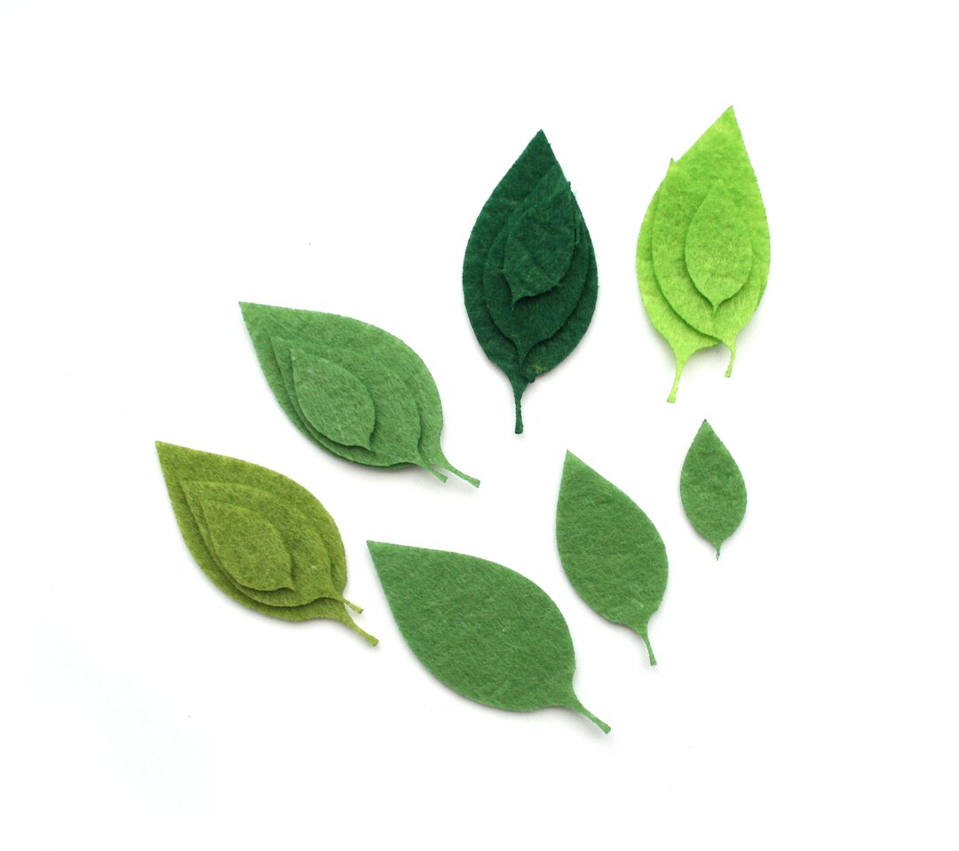 Felt Cherry Leaves Die Cut Felt Leaf Kit Spring Summer Fall Etsy Denmark