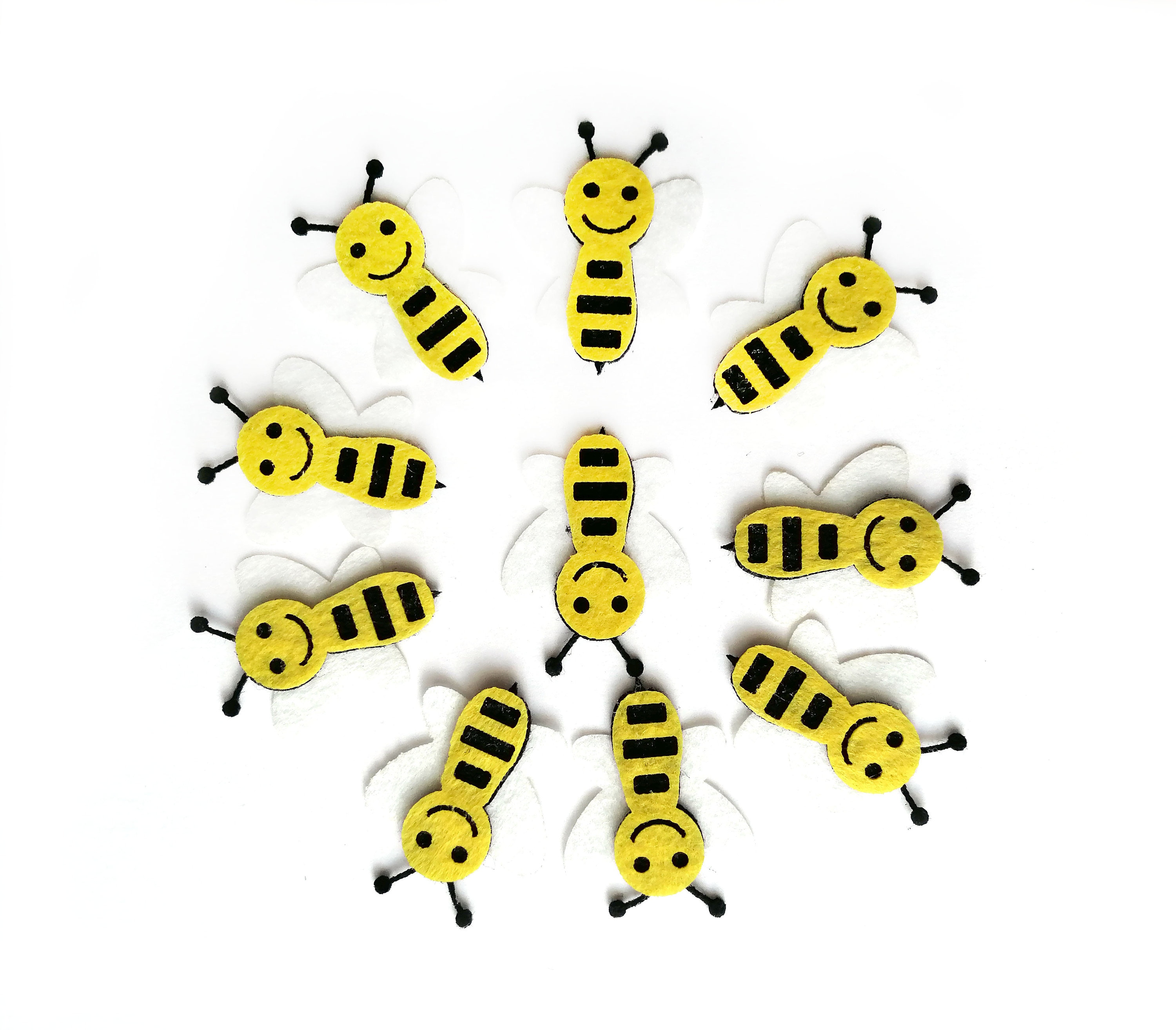 10 Felt bees for crafts Cute Bee Craft Supplies for Baby Etsy