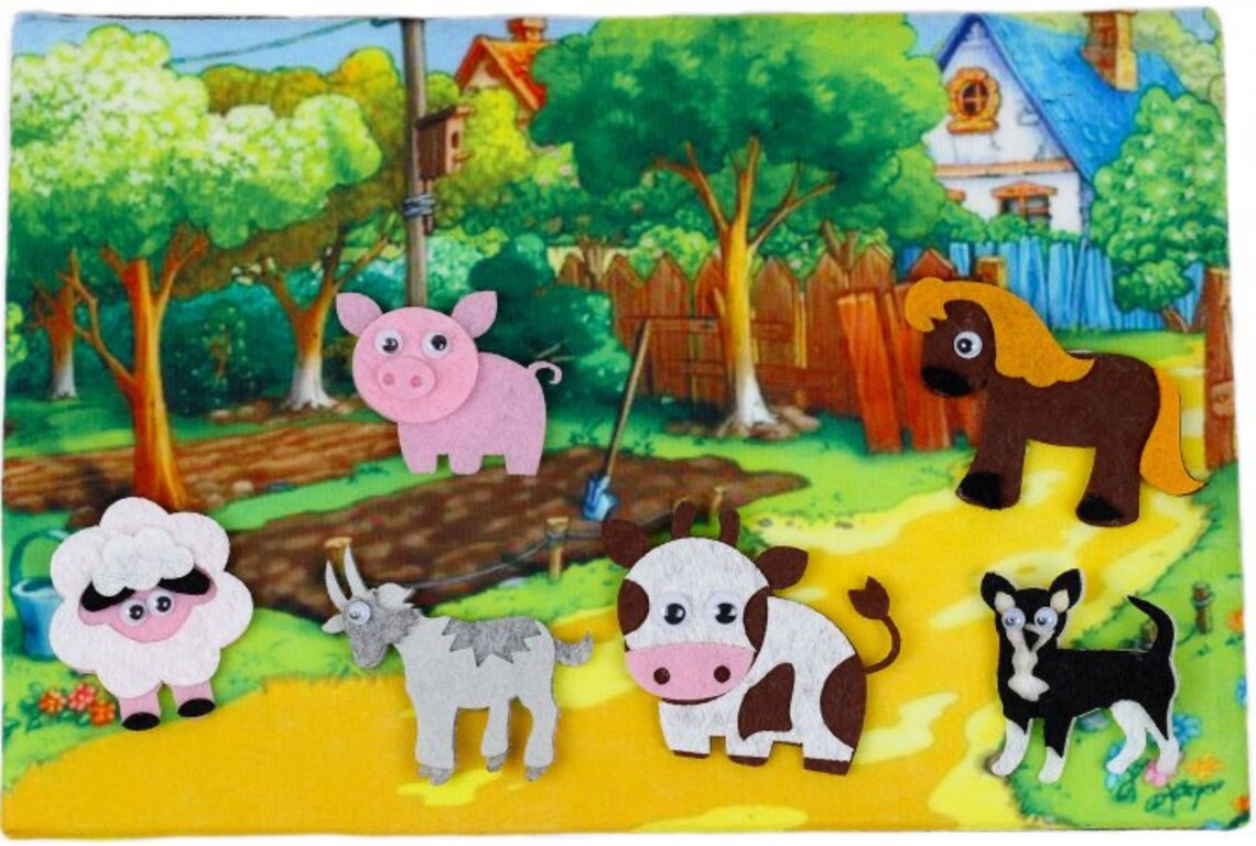 Felt Board Shapes Animals Felt Shapes for Quiet Book Animals Etsy